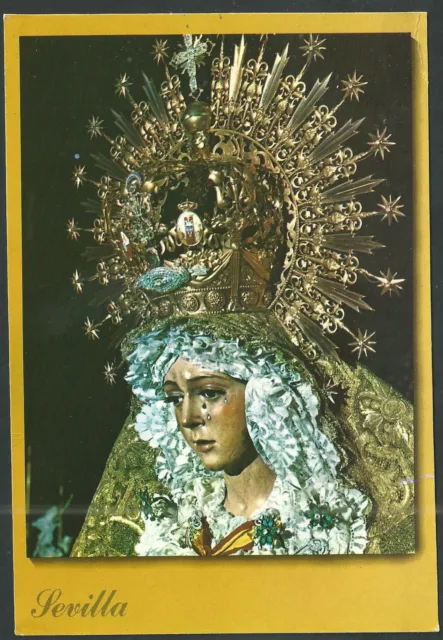 Postal de la Virgen de la Macarena andachtsbild santino holy card santini