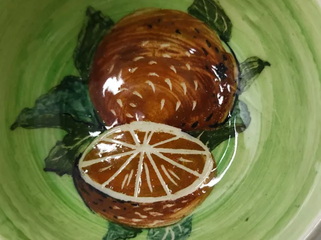 Hand Painted Guy Boyd Bowl Oranges Australian Pottery 3