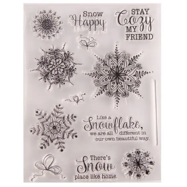 Snowflake Silicone Clear Seal Stamp DIY Scrapbooking Embossing Photo Album