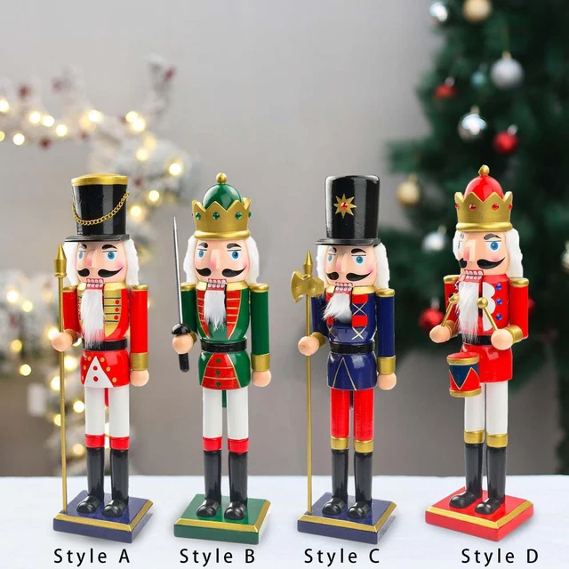 Soldat Casse-Noisette en bois de 38 cm en pain d'épices pour décorations de Noël | Leroy Merlin