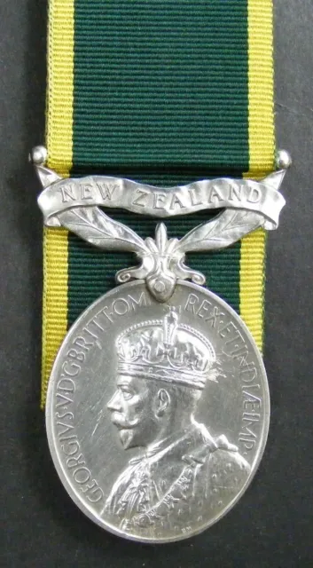 New Zealand: Original  Medal: Efficiency Medal (GeoV) bar New Zealand
