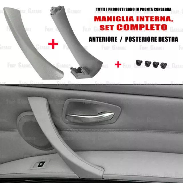 Maniglia Interna Completa DESTRA Dx per BMW Serie 3 [E90 E91 E92 E93 M3] -GRIGIA