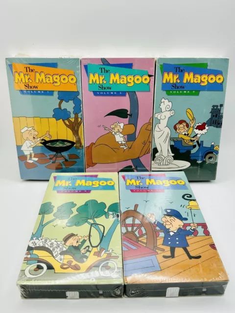 MR. MAGOO SHOW: Vol 5 7 8 9 10 TV show 1960 5 tapes 25 toons VHS SEALED ...