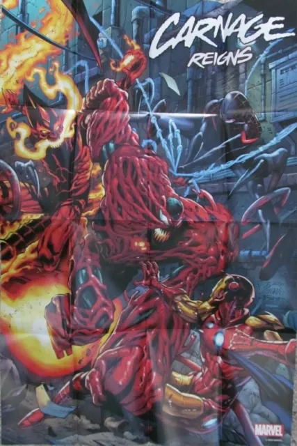2023 Marvel Comics Retailer Promo Folded Poster Carnage Reigns Alpha 24x36
