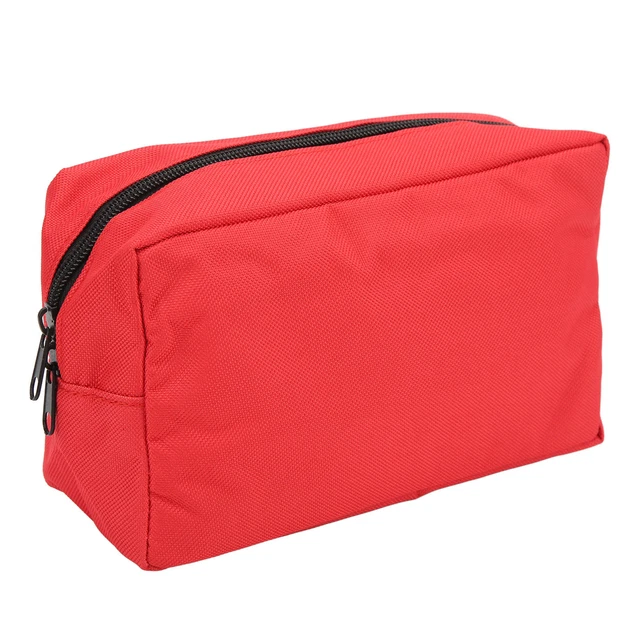 Zipper Pouch Portable Zipper Pocket Bag Red Oxford Fabric Waterproof Easy