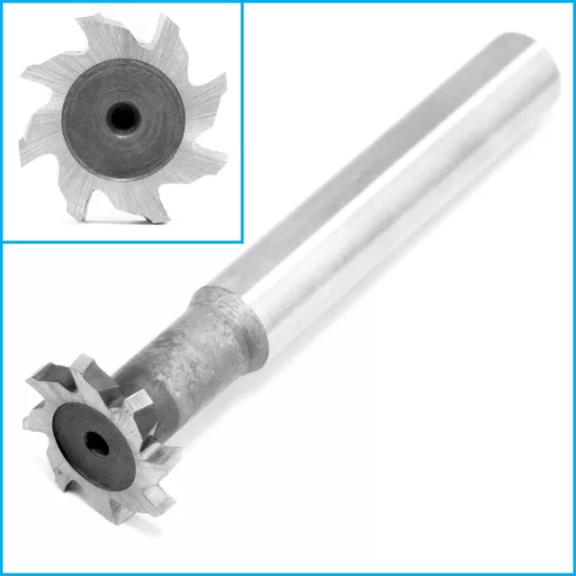 22mm x 3mm HSS 8 Flute T-Slot Milling Cutter Mill End Metalworking Drilling Tool