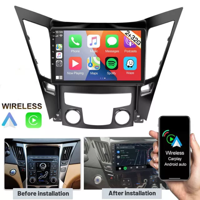 For 2011-2015 Hyundai Sonata Apple Carplay Car Stereo Radio Android 12 Gps Navi