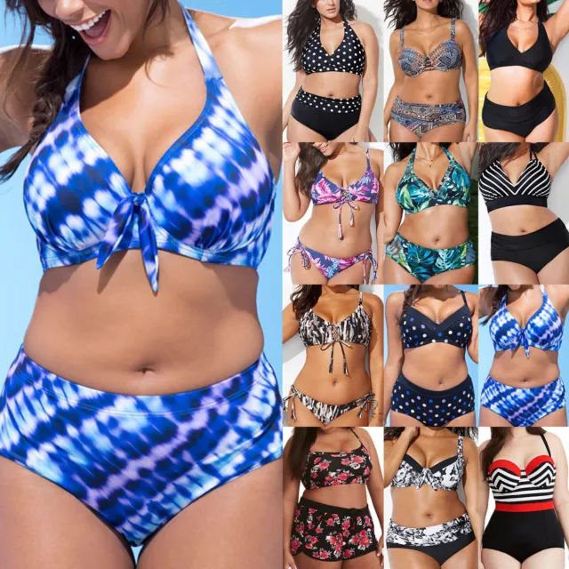 Lady Bikini Set Push Up Padded Bra Swimwear Swimsuit Bathing Suit Plus Size AU∝