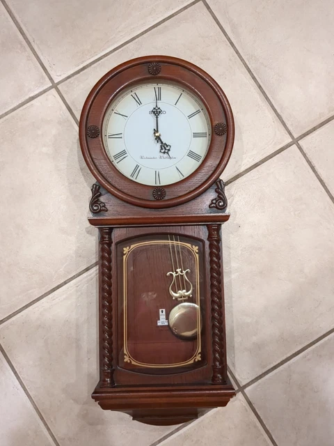 VINTAGE SEIKO QUARTZ Westminster Whittington Chime Pendulum Wall Clock ...