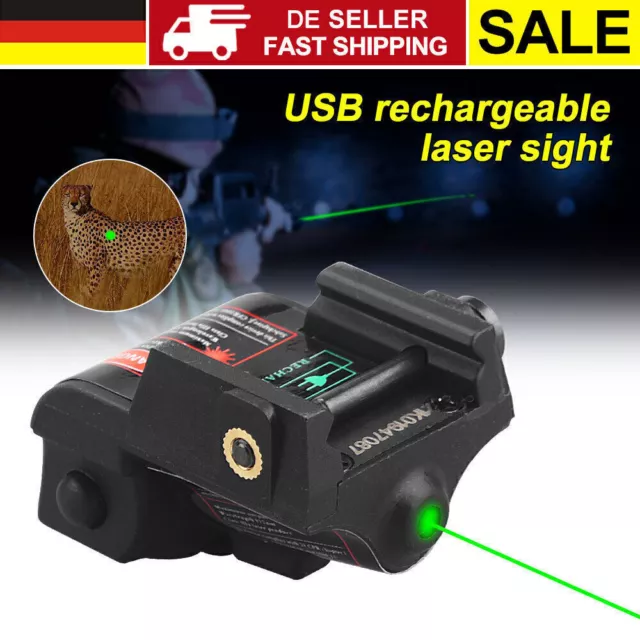 USB wiederaufladbare Pistole Gun Green Laser Sight 20mm für Glock 17 Taurus G2c