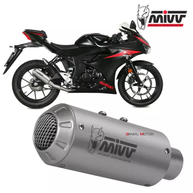 Tubo De Escape Silenciador MIVV MK3 Inox para SUZUKI GSX-R 125 2017 > 2020