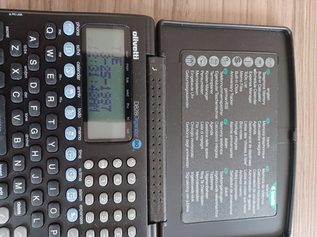 Olivetti D828 Notebook elettronico organizzatore personale programma promemoria