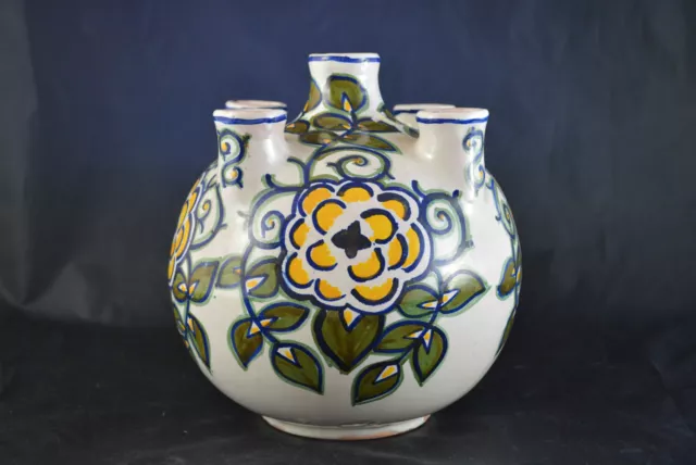Vase Bouquetiere En Faience D'orchies