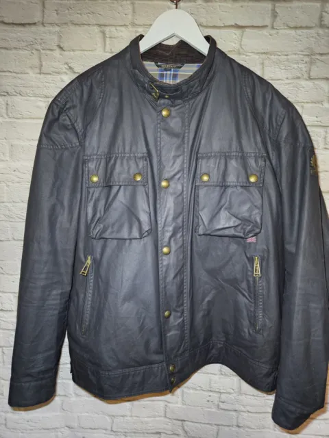 Belstaff Racemaster 1981 Black wax jacket 5xl UK 50 Us 50 Ita 60