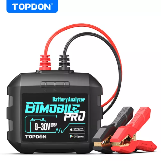 Topdon BT Mobile PRO 12V Battery 12/24V Cranking Charging Tester for Phones APP