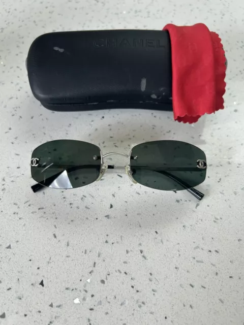Chanel Black Bijoux Interlocking CC Logo Sunglasses