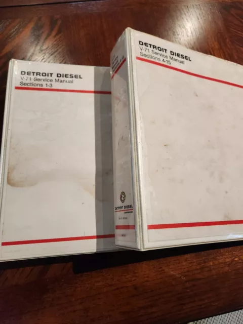 Detroit Diesel V71 Service Manuals Sections 1 thru 15 Dated 1989.