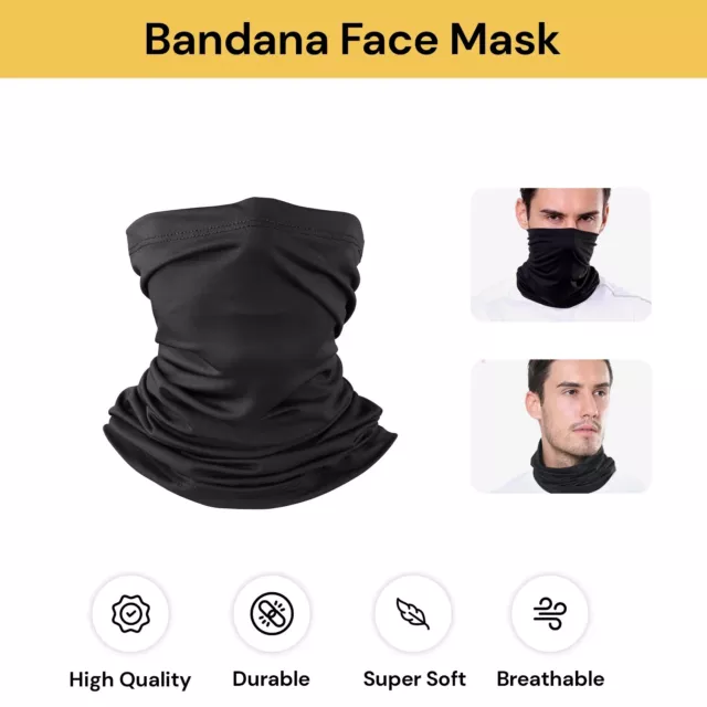 Bandana Face Mask Neck Gaiter Tube Cycling Head Scarf Outdoor Headwear Cover AU 2