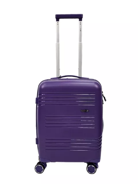 Viaje Tsa Violeta Cabina 4Wheel Cubierta Rígida Maletas Juego Ligero Bolsa de