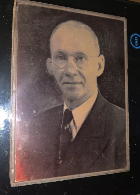 COPPER PLATE ETCHING PRINTING BLOCK -Dr. Joseph Clarence Courtney Dental Surgeon