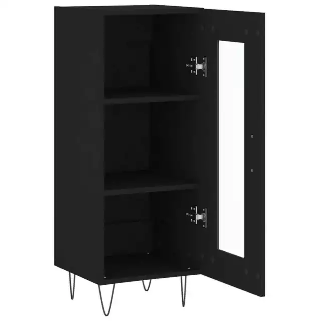 AX Credenza Nera 34.5x34x90cm Arredamento Salotto Soggiorno Casa Legno 0k 828789