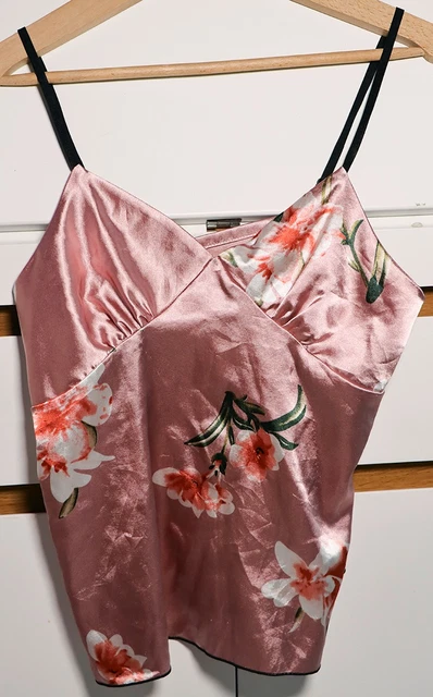 Nuisette Satinée Desigual Neuve - Taille S, Multicolore Floral - Bretelles Réglables, Style Sexy