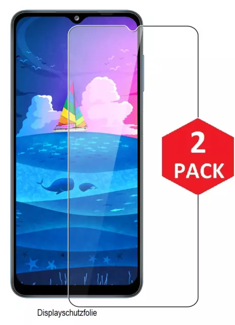 2x Panzerfolie für Samsung Galaxy A12 A13 A14 A15 Schutzglas Displayschutz Glas