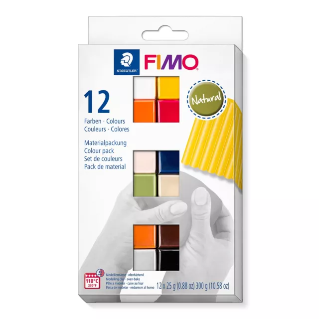 STAEDTLER 8023 C12-4 FIMO Soft Oven-Hardening Polymer Modelling Clay - Assorted