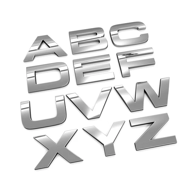 Autocollant 3D Range Rover - Lettres Capot Silver Mat | Personnalisation Voiture