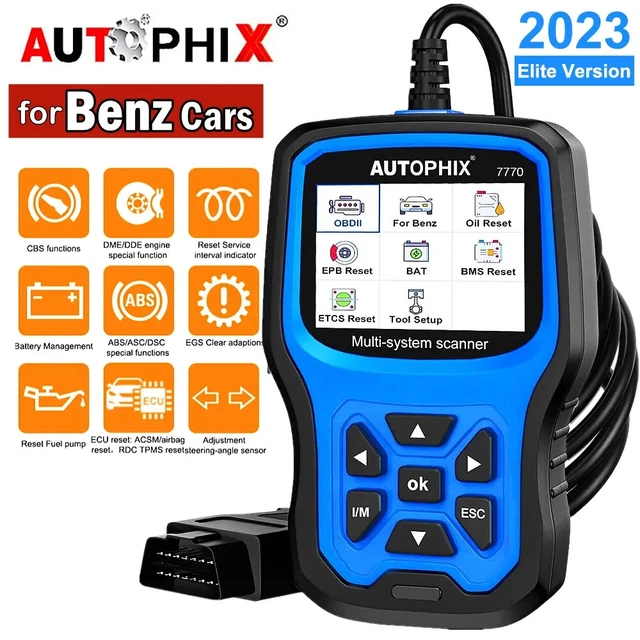 AUTOPHIX 7770 OBD2 Scanner Full Systems for Mercedes Benz DPF Oil Reset TPMS ABS