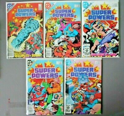 Super Powers  #1 - 5 Complete DC Comic Book Set Batman 1984 Jack Kirby