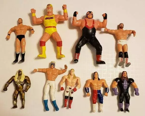 Vintage rubber sales wrestling figures