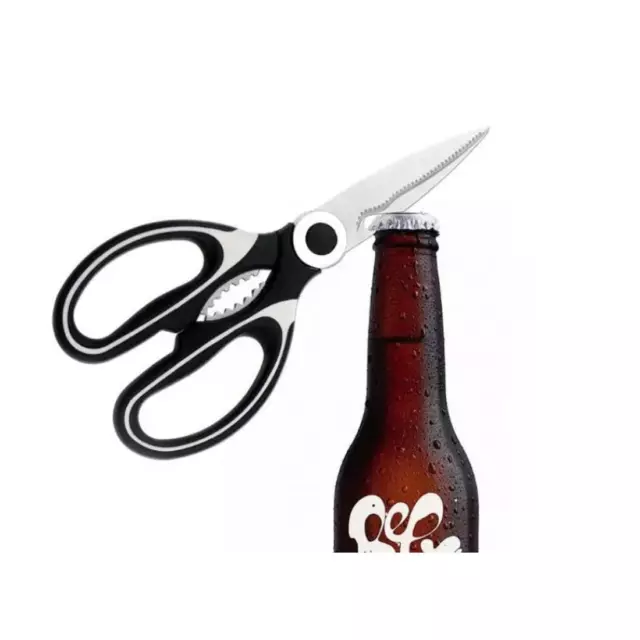 Heavy Duty Kitchen Scissors Stainless Steel Blades Bottle Opener Nut Cracker UK