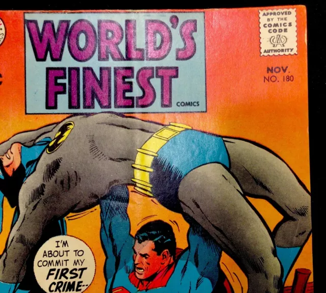 DC COMICS Worlds Finest Superman Batman Nov. No. 180 Vintage Original 3