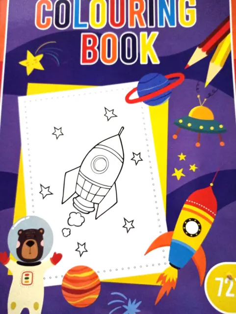 Malbuch Weltall, Rakete, Spaß 72 Ausmalbilder  Din A4 Ausmalspaß für Kinder