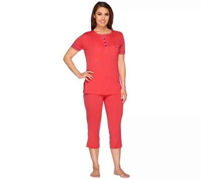 Cosabella Dream Women's Pima Cotton Pink Pajama Set Size S Retail $94