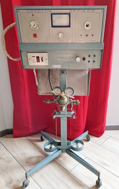 Antik Sehstärke Appareil Optikon Cryoton Trolley OK60 Yeux Retina Medizin