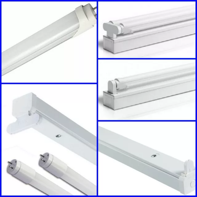 4ft 5ft 6ft Single Twin LED Batten Surface Wall Mounted Fitting T8 Tube Light