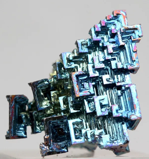 BISMUTH  Rainbow Iridescent Crystal Cluster Mineral Specimen Element 3