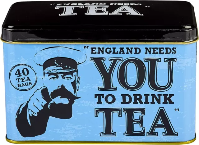 New English Teas England Needs You Tea Tin with 40 Teabags (Pack of 1)