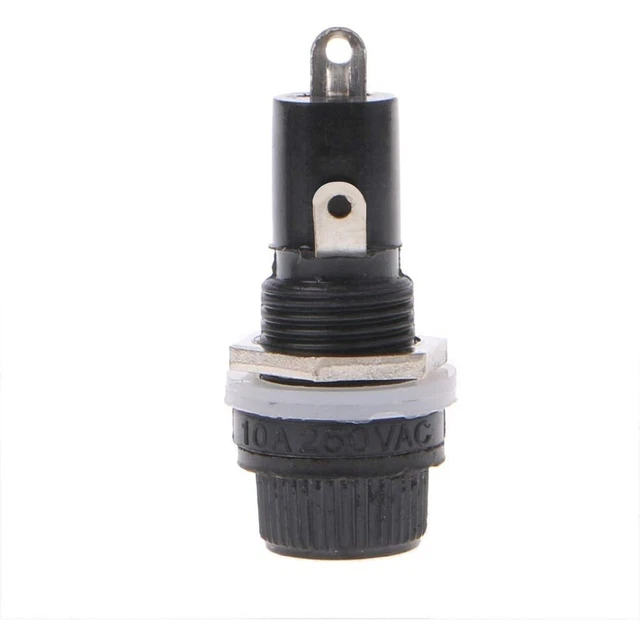 Neuf Utile Chassis-Sicherungshalter Panneau Monture Argenté 10 A 250 V 11