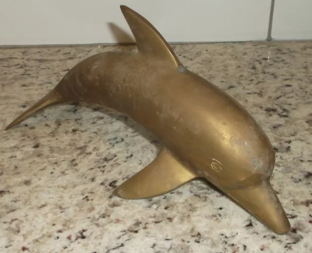 Vintage Brass Dolphin Figurine