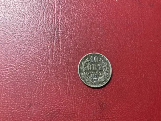 Schweden 10 Öre 1871 Silber