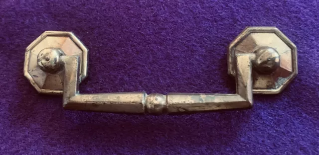French Provincial Chippendale MCM brass bail drawer pull handle 3”centers 3