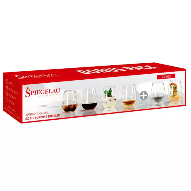 Spiegelau Authentis Casual All Purpose Tumbler Lot de 6 Verre à Whisky 460 ml