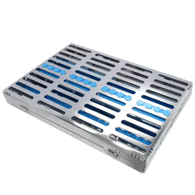 Dental 20Instrument Sterilization Rack Rubber Linker Box Autoclave Cassette Tray