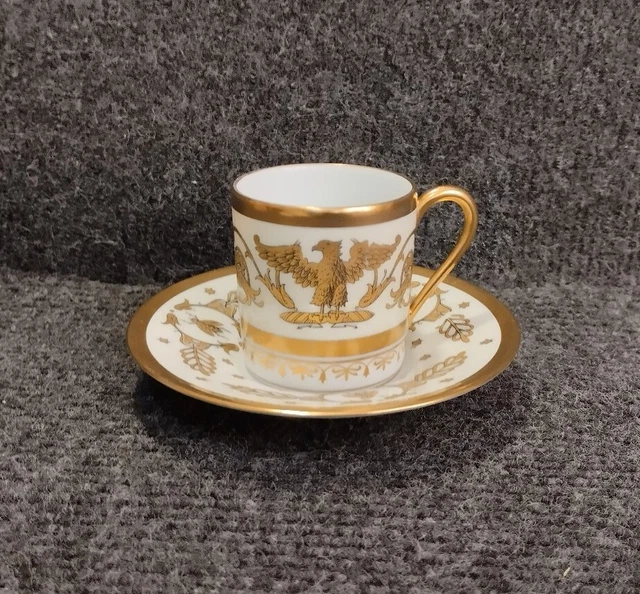 porcelaine raynaud limoges Tasse à Moka Style Empire décor or abeille aigle