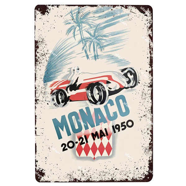 Plaque Métal Vintage F1 – 30x20 Cm – Déco Murale Sport Auto