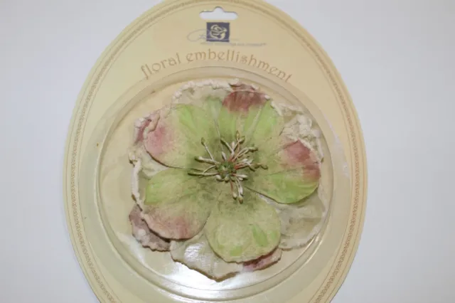 Prima Floral Embellishment "Ambrosia Kiwi" Flowers - RARE and Beautiful