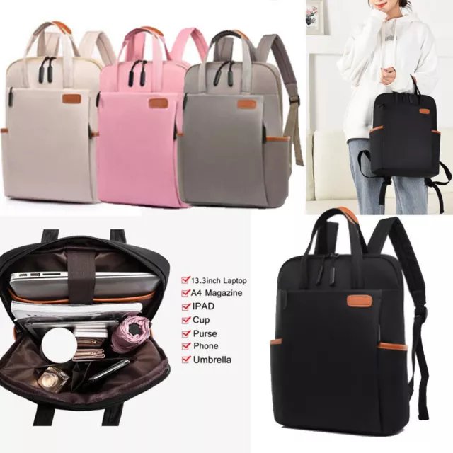 Women Girls Laptop Backpack Rucksack Shoulder Bag Work Travel School Teenager UK